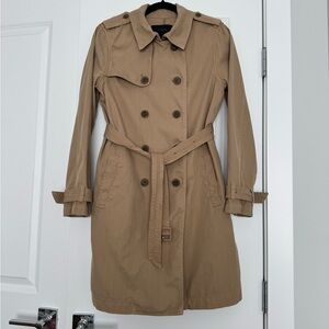 J. Crew Double-Breasted Tan Trench Coat